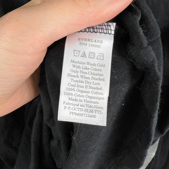 Everlane Women's Pullover Mock Neck Sweatshirt Long Sleeve Black Size L - Picture 5 of 7